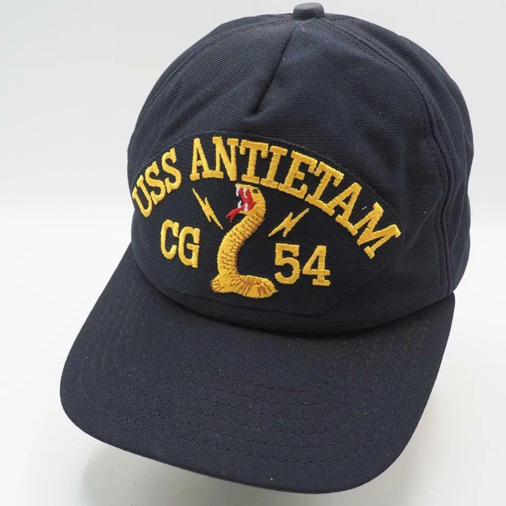 

Vintage Printing USS Antietam Navy USN Missile Cruiser Hat Cap