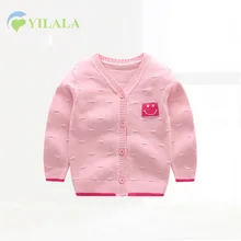 Повседневный свитер для новорожденных; Однотонный хлопковый свитер для малышей; Одежда для младенцев с v-образным вырезом и длинными рукавами; Весенний свитер для мальчиков; одежда для маленьких девочек