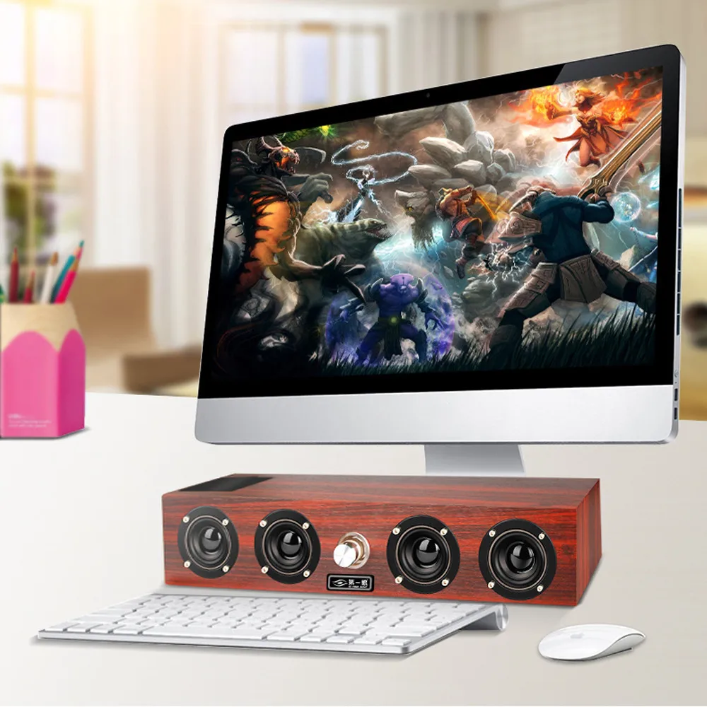 

Bluetooth Speaker 20W Portable Column Wireless Column Loudspeaker Support TF Card FM Radio Aux Subwoofer Soundbar for Computer