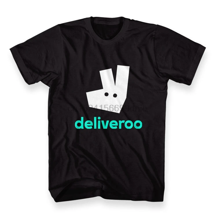 Новый пользовательский Deliveroo черная футболка мужская Размеры M-3XL | Мужская одежда