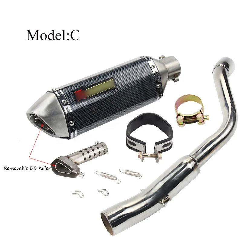 Hronet CB600 cb600f глушитель выхлопной трубы мотоцикла среднего подключения трубы глушитель выхлопной трубы для Honda Moto Escape slip on