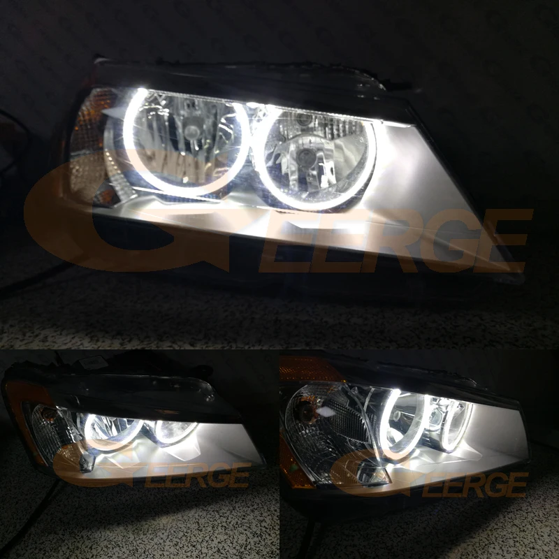 BMW X3 F25 2010 2011 2012 2013 2014 HALOGEN HEADLIGHT smd led angel eyes(24)