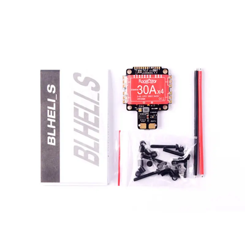 Racerstar StarF4S 30A Blheli_S Dshot 4 в 1 ESC AIO F4 OSD Контроллер полета с датчиком тока BEC|flight controller|4 in