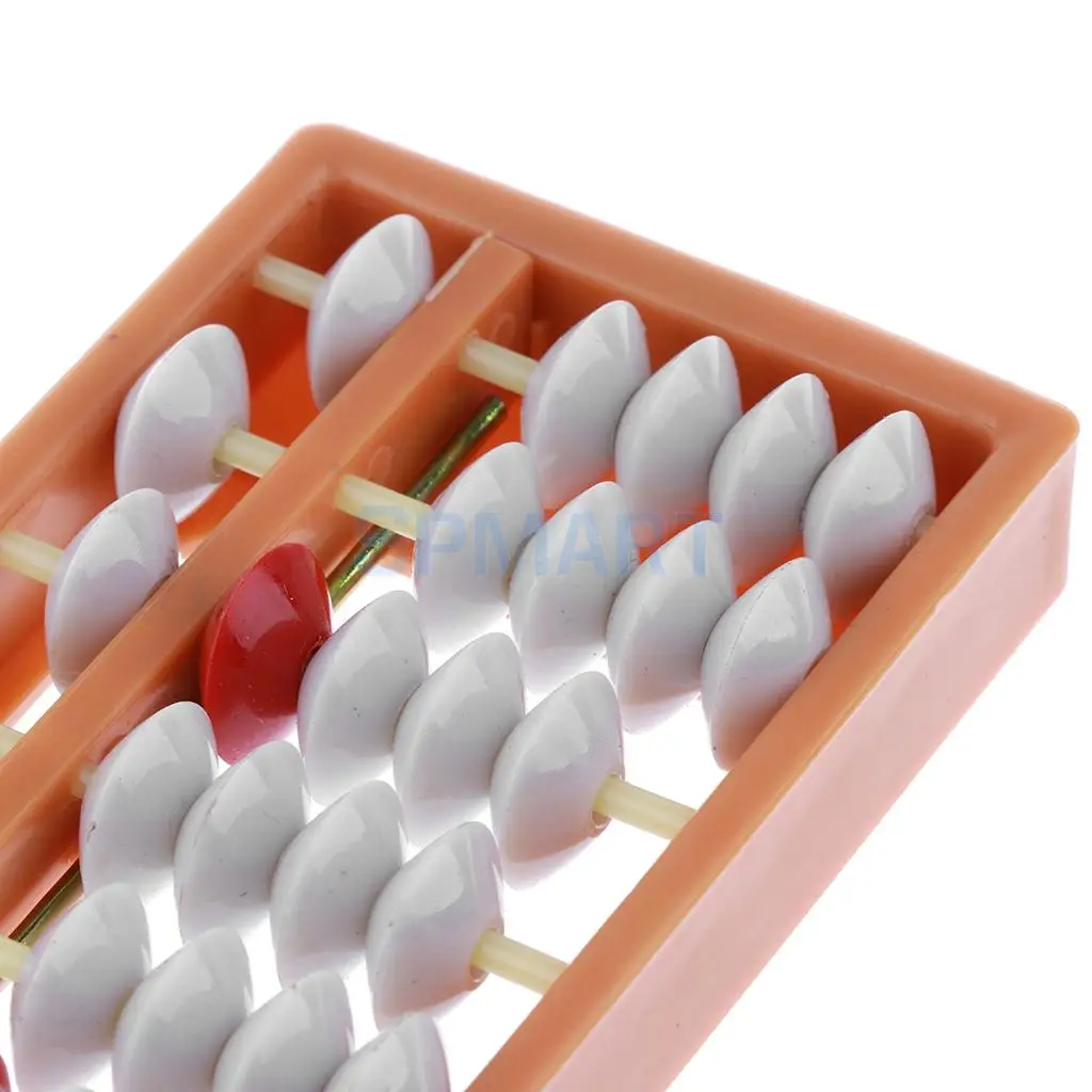 13 Rods White Beads Soroban Abacus Arithmetic Number Counting Educational Toy