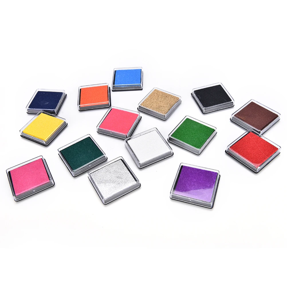 

DIY Ink Pads for Rubber Stamps Fabric Scrapbook Wedding Decor Ink Pad for Fingerprints 1PC Inkpad Craft Oil Based