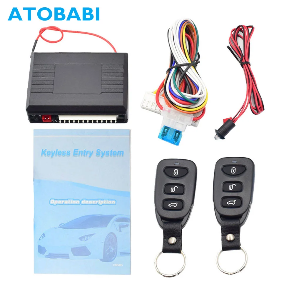 Universal 12V Car Alarm Systems Auto Remote Central Kit Door Lock Vehicle Keyless Entry System Locking Controller | Автомобили и