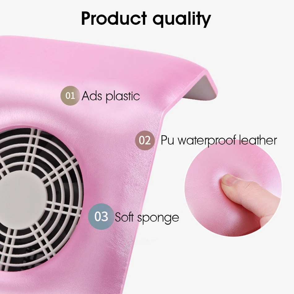 ROHWXY 40 Вт пылесос для дизайна ногтей с 3 вентиляторами УФ гель лак пылесборник для ногтей пылесос маникюрный аппарат