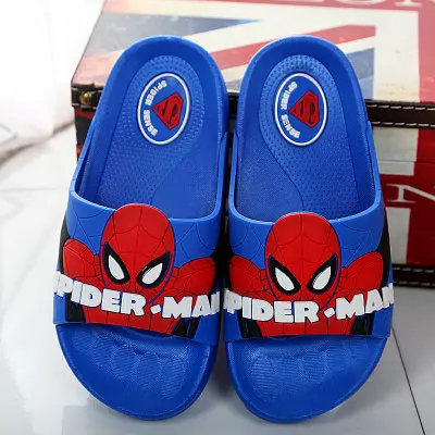 

2017 Summer girls boys slippers children pvc rubber cartoon captain america Iron spiderman toddler kids home bathroom sandal