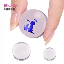 BeautyBigBang 1PC Clear Jelly Siliconen Nail Stamper Hoofd 2.8 cm/3.8 cm Manicure Nail Art Stempel Voor stempelen(China)