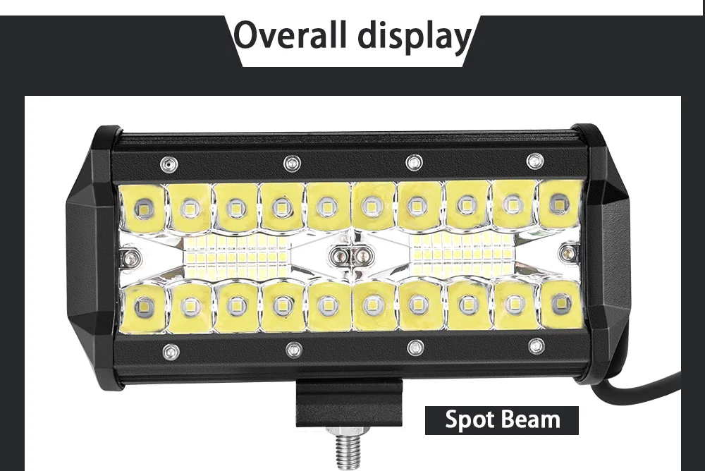 Светодиодный бар 4-32 дюймов светодиодный светильник бар 3 ряда светодиодный рабочий светильник для мотоцикла Offroad Лодка Автомобиль Грузовик трактор ATV SUV 4WD 4x4 12V 24V