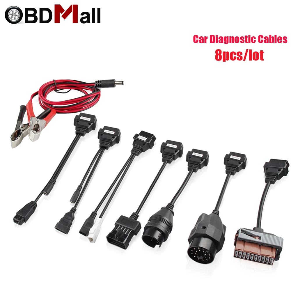 8PCS Car Diagnostic Cables For CDP Pro VD TCS OBD2 OBDII Autoscanner