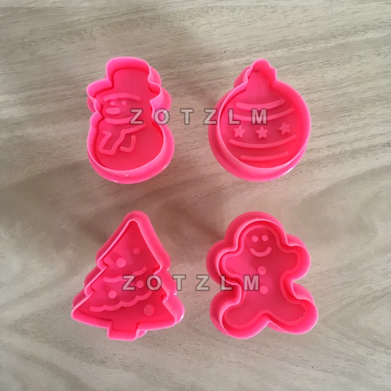 4 шт./партия рождественские пластиковые ножи для тортов печенья имбирный хлеб