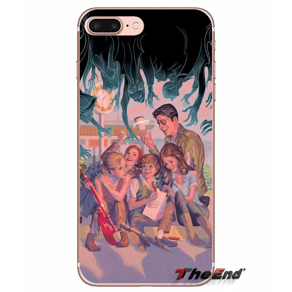 Мягкий прозрачный чехол для iPhone X 4 4S 5 5S 5C SE 6 6S 7 8 Plus Samsung Galaxy J1 J3 J5 J7 A3 A5 2016 2017 Buffy Vampire