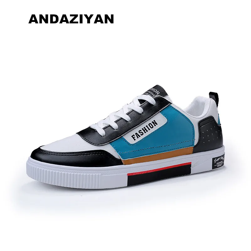 Red Costura white black White And Sapatas Blue Sapatos Lona Novos Couro Dos De Homens RRa4TgqP