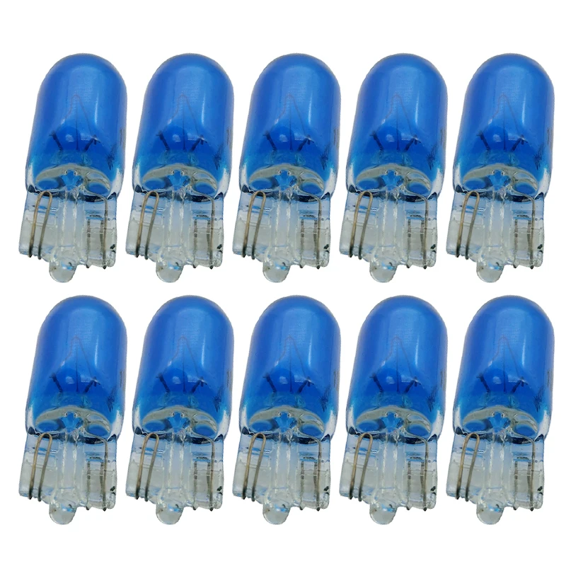 

10pcs Car Led Light T10 501 194 W5W T10 White blue 12V 5W W2.1x9.5d Bulb Lamp White Color for Car Auto Led Wedge Light Bulbs