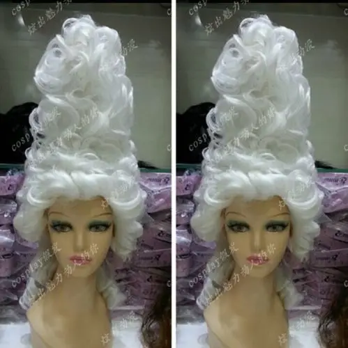 

Marie Antoinette Renaissance Costume Wig rococo QUEEN Versailles White