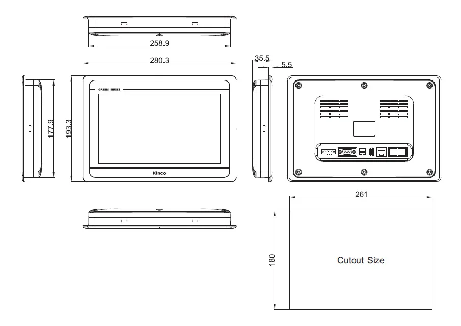 Kinco GL100 GL100E HMI Сенсорный Экран 10,1 дюймов 1024*600 Ethernet USB хост интерфейс человека RS232 RS422 RS485 Newcarve