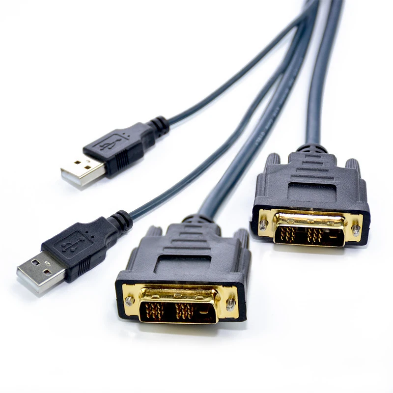 Kebidu 2 порта USB2.0 DVI KVM переключатель коробка 2 в 1 с аудио-видео кабелем для монитора клавиатуры мыши HDMI монитор KVM переключатель