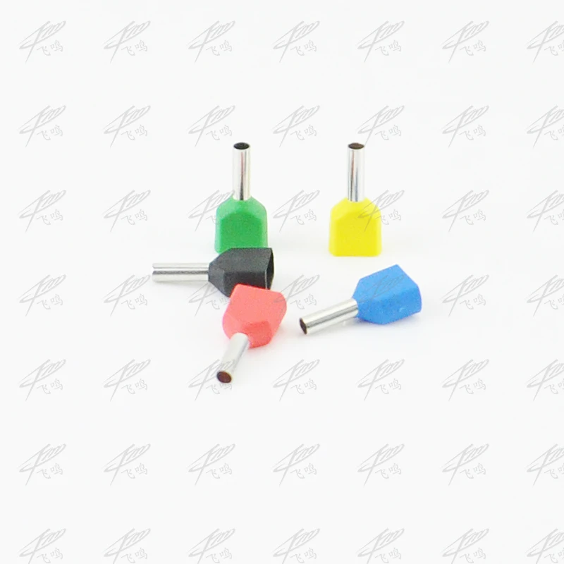 100PCS typ doppel rohr isolierte kalt presse terminal Nadel ende Multicolor optional TE0508 100 8 7508 1508 2508 2513