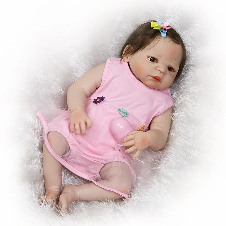 

55cm Full Silicone Body Reborn Baby Doll Toys Like Real 22inch Newborn Princess Girl Babies Toddler Dolls Bathe Toy Girl Bonecas