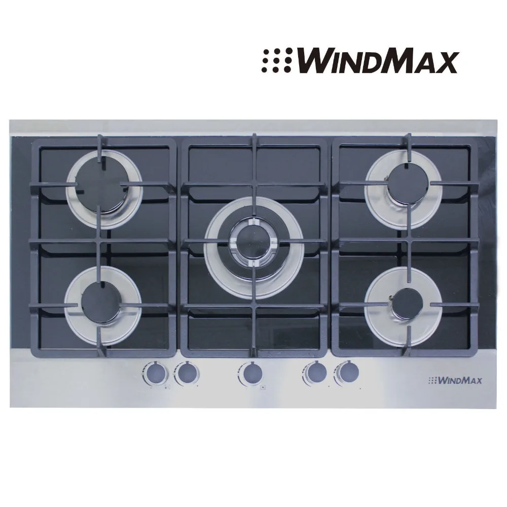 NEW 36 Black Electric Tempered Glass Built in Kitchen 5 Burner Gas Hob Cooktops