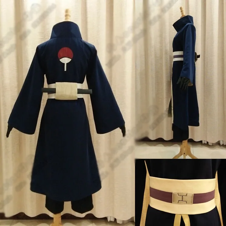 Высокое качество Аниме Костюм Полный набор Наруто ниндзя Акацуки Tobi Obito Madara Учиха Obito косплей костюм со шлемом
