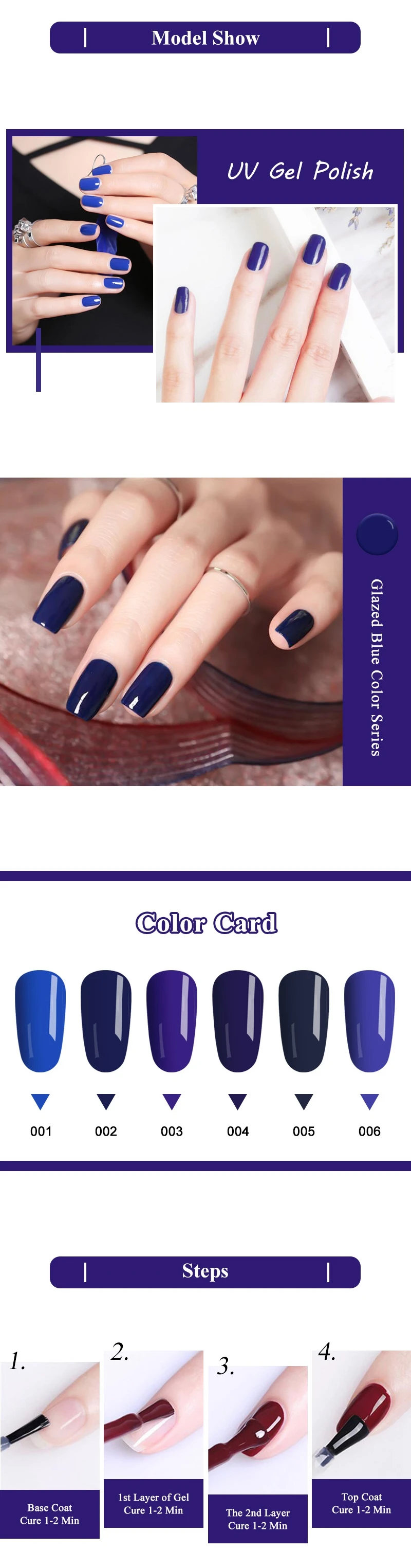 MIZHSE отмачиваемый Гель-лак для ногтей УФ-светодиодный Гель-лак чистые цвета лак для ногтей лак для покрытия праймер глазурованный синий цвет серия
