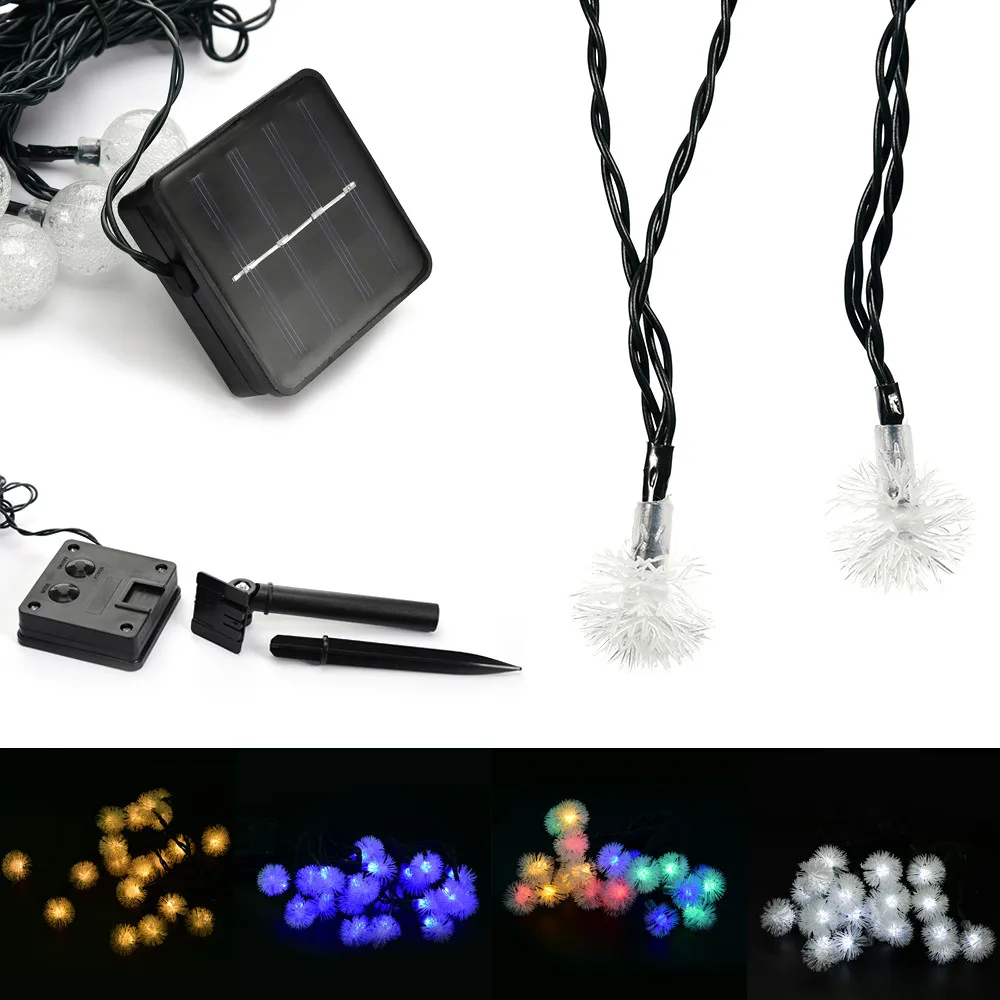 

OriGlam LED Solar Powered String Lights 4.8m 20 LEDs Twinkling Chuzzle Ball Christmas Holiday Decoration Lamp Strips on Window