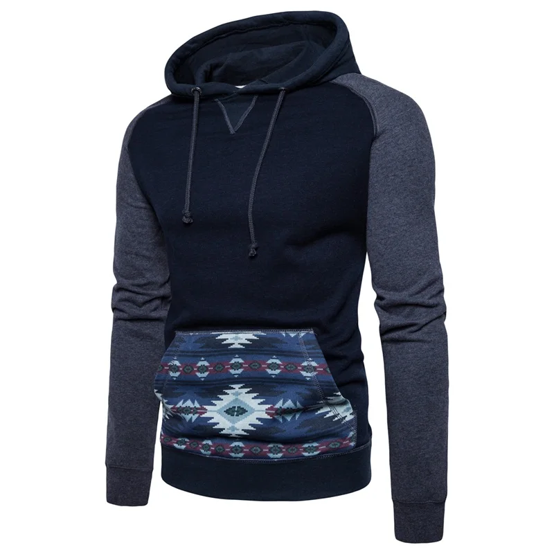 Men Hoodies Sweatshirts Long Sleeve Print Tops Slim