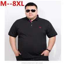 Размера плюс 10XL 8XL 6XL 5XL 4XL брендовая одежда поло Homme однотонная рубашка поло Повседневная мужская футболка Топы хлопок свободный крой
