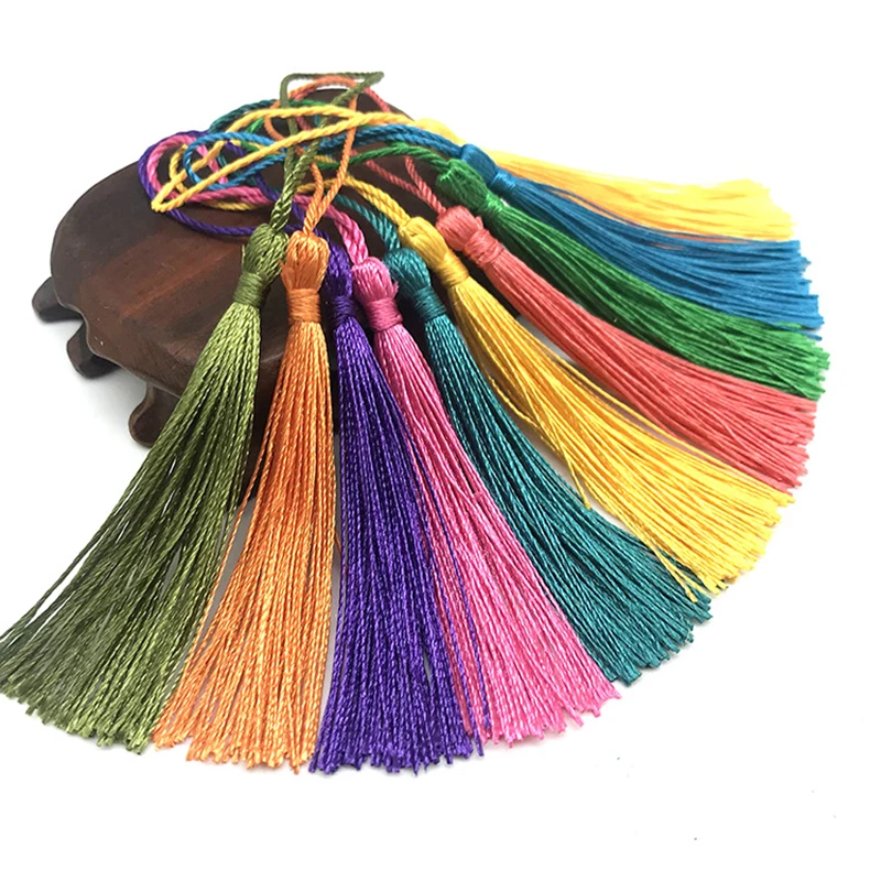 

32pcs/lot 13cm Polyester Silk Tassel Fringe Hanging Spike Tassels Trim For Sewing curtain Accessories DIY Jewelry Craft Making