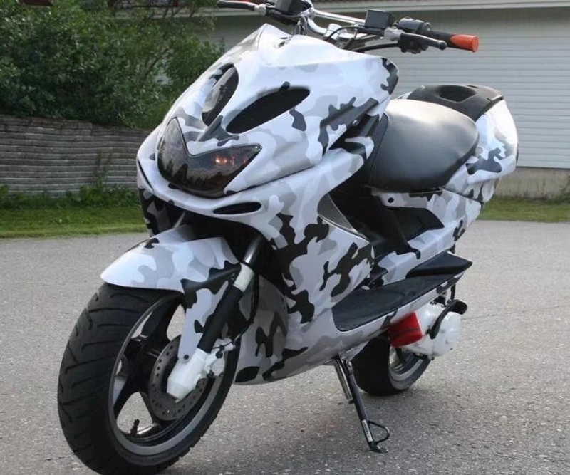 Black Grey White Vinyl Film Wrap-7