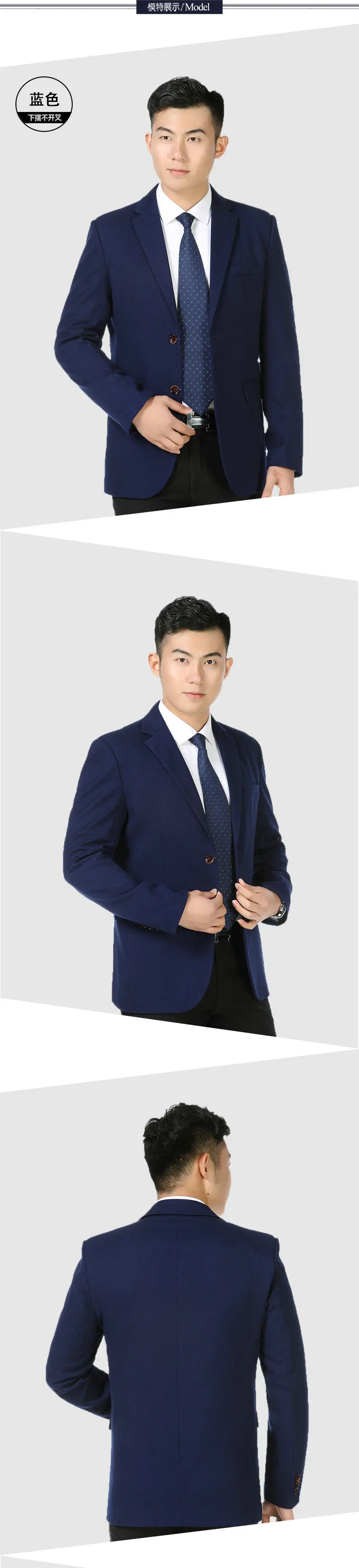 WAEOLSA Men Business Casual Blazer Blue Purple Blend Suit Jackets Male Wool Blazer Office Outfits Blazer Hombre Slim Fit (4)