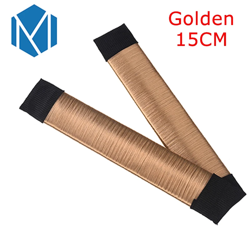 15cm golden Синтетический парик, Пончик, повязка на голову, женские аксессуары для волос, для девушек, волшебная булочка для волос, бутон, лента для волос, французское блюдо, твист, инструмент для стрижки, сделай сам - Цвет: 15cm golden