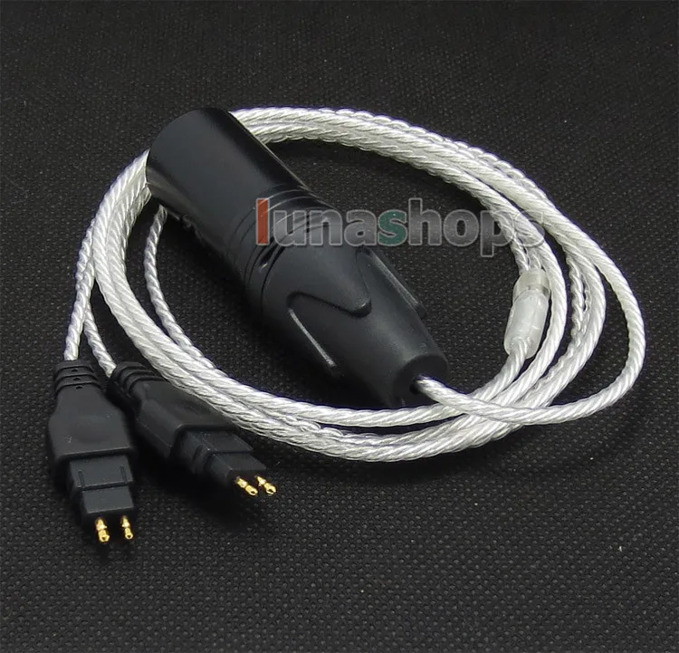 4pin XLR Мужской PCOCC+ посеребренный кабель для Sennheiser HD525 HD545 HD565 HD650 HD600 HD580 LN004741