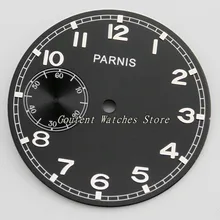 38,9 мм Parnis черный циферблат подходит ETA 6497 Sea-gull st36 движение наручные часы лица