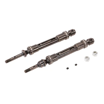 

2Pcs Universal Rear Drive Shaft, Drive Axle Transmission Shaft Sla018 for Traxxas 1/10 Slash 4X4 Hq727 Short Truck Model Car