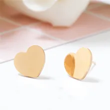 Золотой и Серебряный Сердце Любовь женщин серьги Лидер продаж 304 сердце серьги из нержавеющей стали для Дамская мода ювелирные изделия оптом