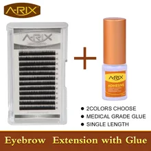 Большая распродажа 3 шт. один Длина Брови расширение с 1 шт. Профессиональный Спецодежда медицинская Класс Брови расширение клей темно-коричневый цвет