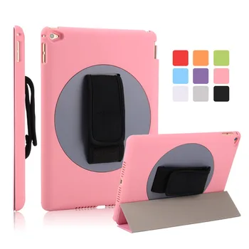 

Gligle Free shipping 200pcs/lot 360-degree rotation triple slim handheld cover case for Apple iPad air 2 sleep smart tablet case