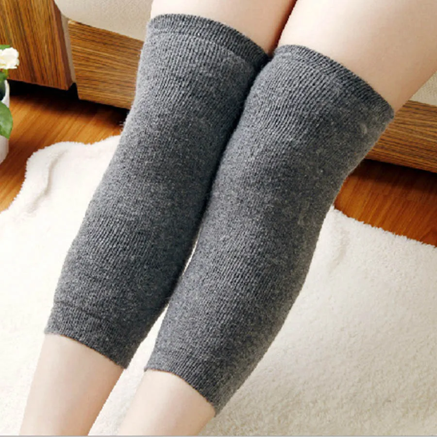 1Pair 2 Pcs Unisex Leg warmer thick warm rabbit wool Kneepad Rheumatoid Knee Joint Protector Keep