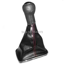 Красный Вышивка крестом ручной высокого качества кожаная ручка Рычаги передач для автомобиля 5 Скорость Fit VW Jetta Гольф GTI R32 MK4 1999- 2004