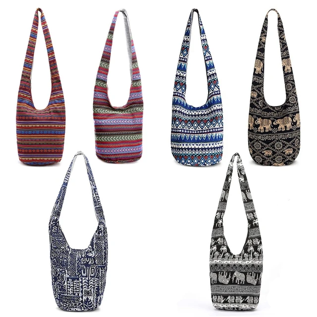 THINKTHENDO Very Popular Women Hippie Shoulder Bags Fringe Large Purses Ethnic Tote Handbag Travel Bag 1