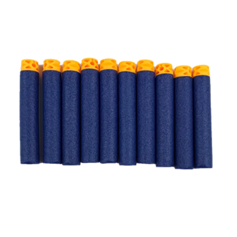 100 шт. для пуль Nerf, 7,2 см для детей Nerf, детский тактический жилет, держатель патронов, N-Strike, элитные пистолетные пули, игрушечный зажим, дротики - Цвет: 100pcs blue bullets