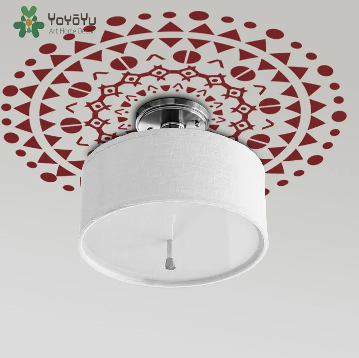 Ceiling Medallion Wall Decal Tribal Flower Removable Graphic Art Vinyl