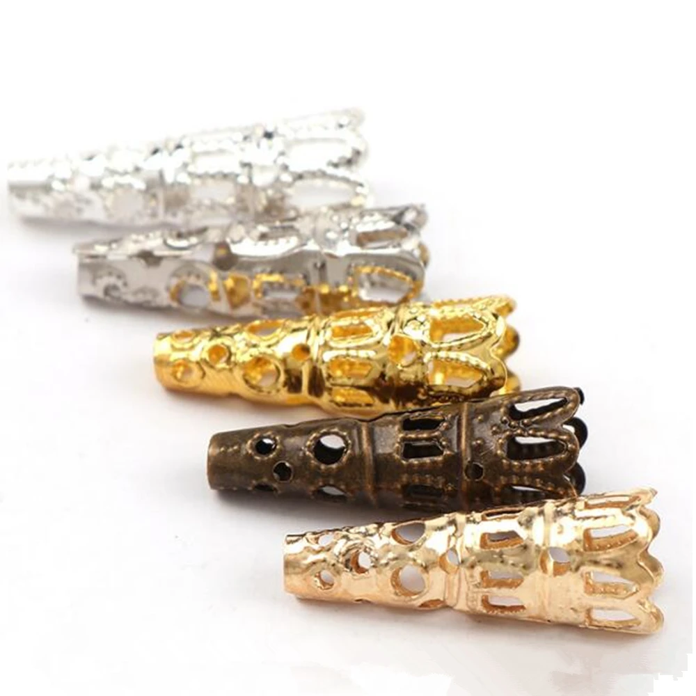 

Flower Bead Caps tassel cap gold /bronze/silver 9*22mm Jewelry Findings Cheap Wholesale 50 pcs