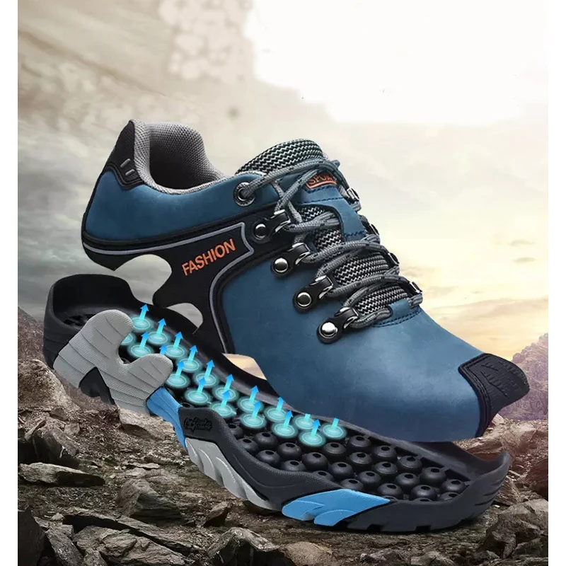 

New Lovers Outdoor Hiking Shoes Men Mountaineering Shoes Men&Women Real Leather Trekking Fishing Hunting Hiking Shoes size35-44