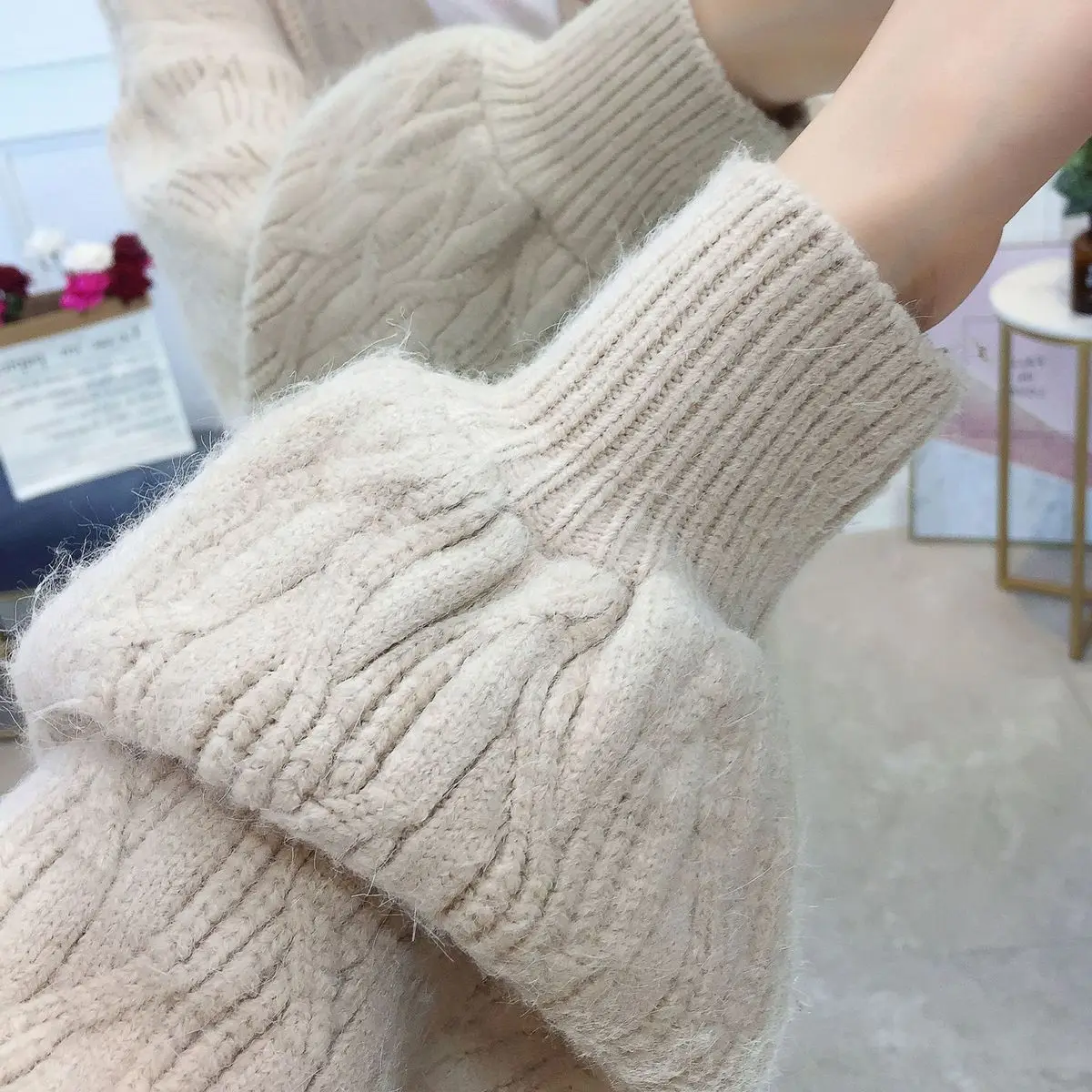 Пончо Blusas De Inverno Feminina новая модель корейской Фонд Джокер рукав свитера женщина кардиган Вязание пальто свободного кроя