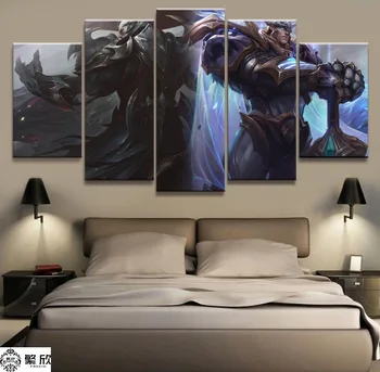 

5 Panel LOL League of Legends Darius/Garen Canvas Printed Painting For Living Room Wall Art Decor HD Picture Artworks Poster