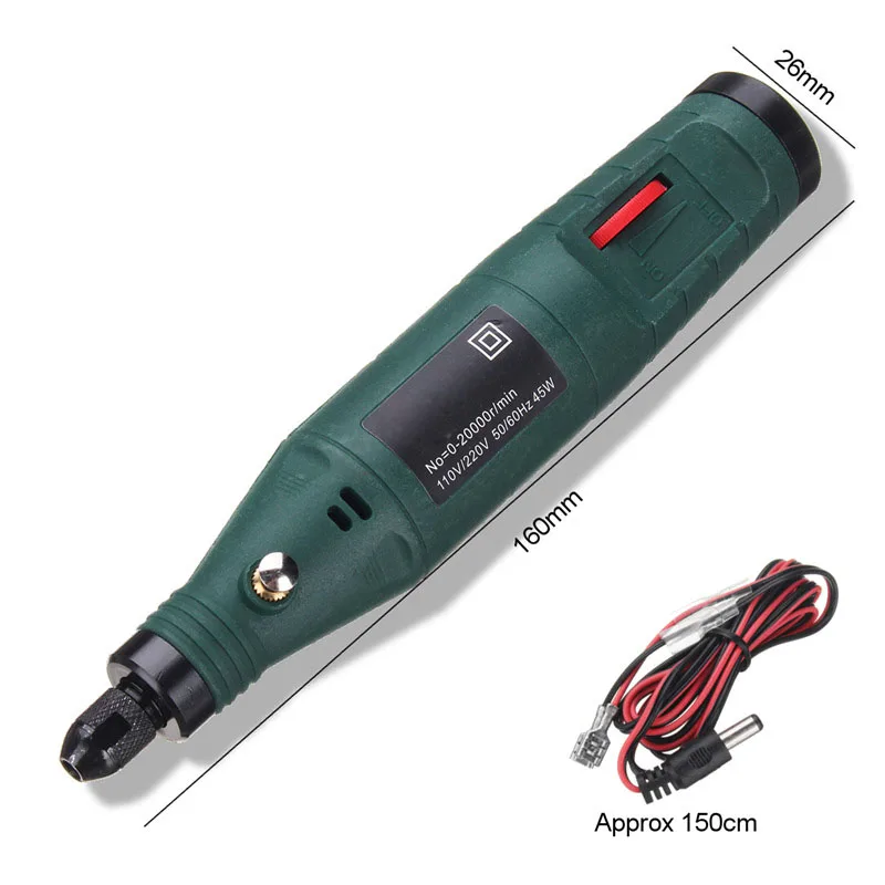New Electric Polisher Mini Grinder 12V Speed Polisher Mini Rotary Grinder Engraving Pen Hand Drill Set